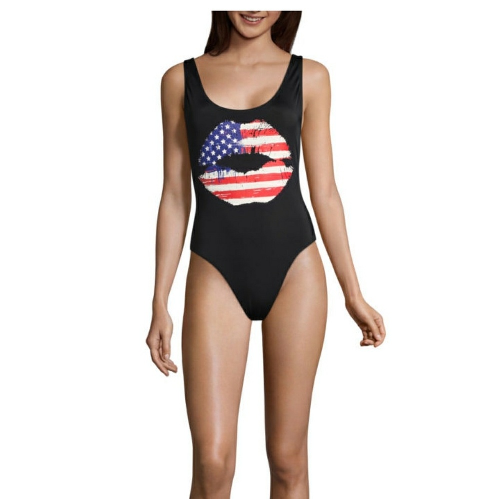 U.S.A ROCKS BLACK BATHING SUIT